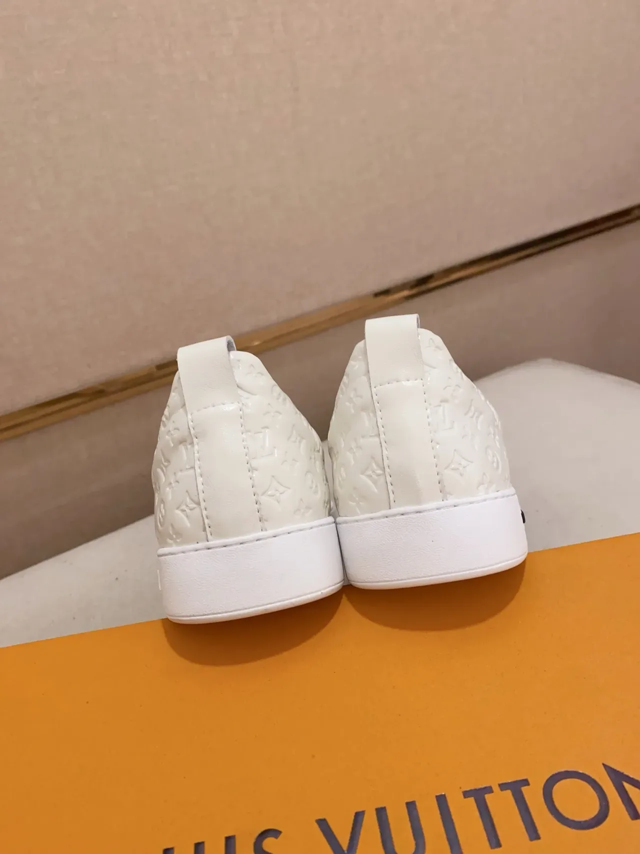 Louis Vuitton Run Away White Monogram Slip-On Lifestyle Sneakers 3