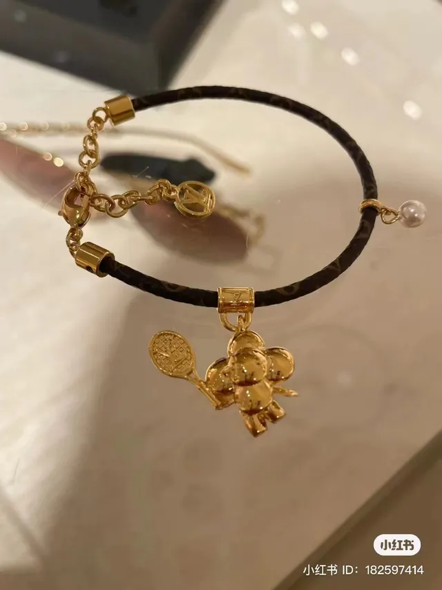 Louis Vuitton Tennis Racket and Floral Charm Bracelet 2