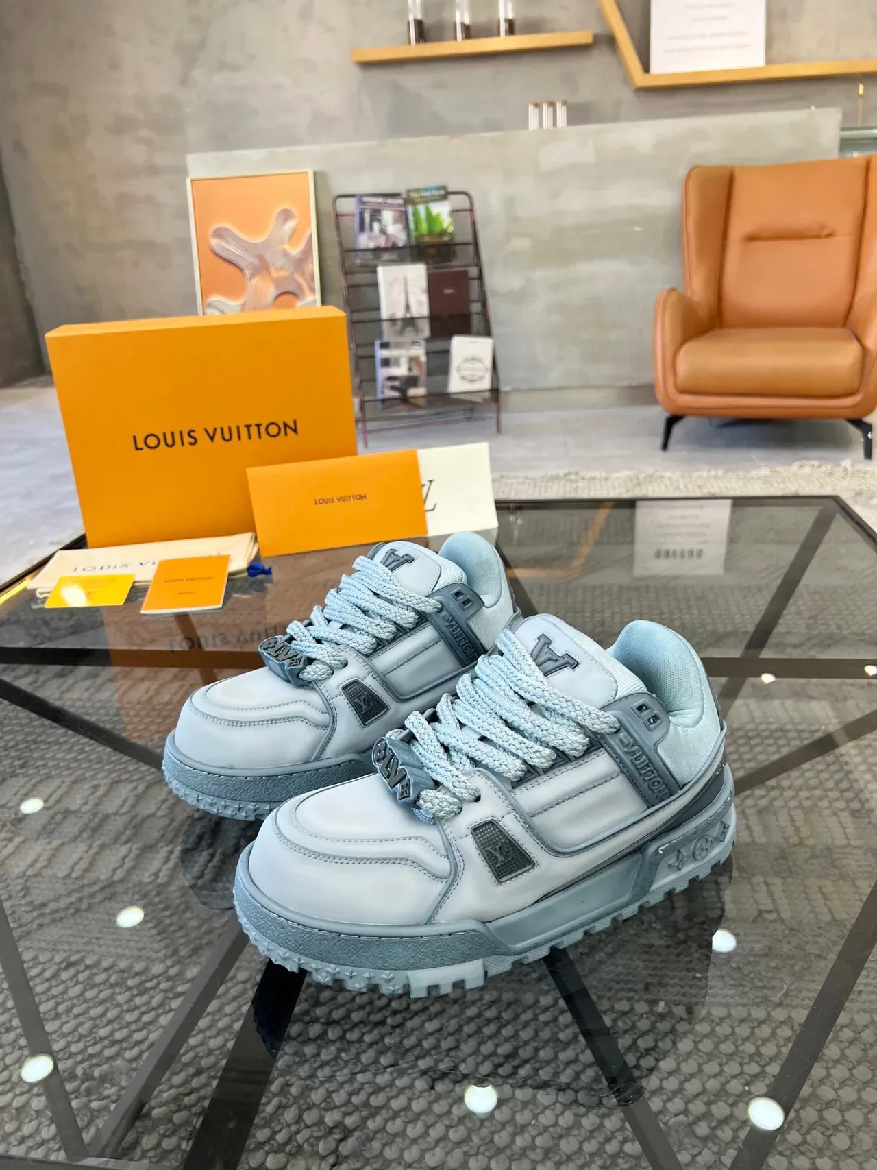 Louis Vuitton Trail Light Blue Chunky Sneakers 2