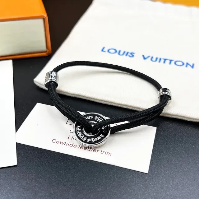 Louis Vuitton Trunks & Bags Blue Braided Cord Bracelet 4