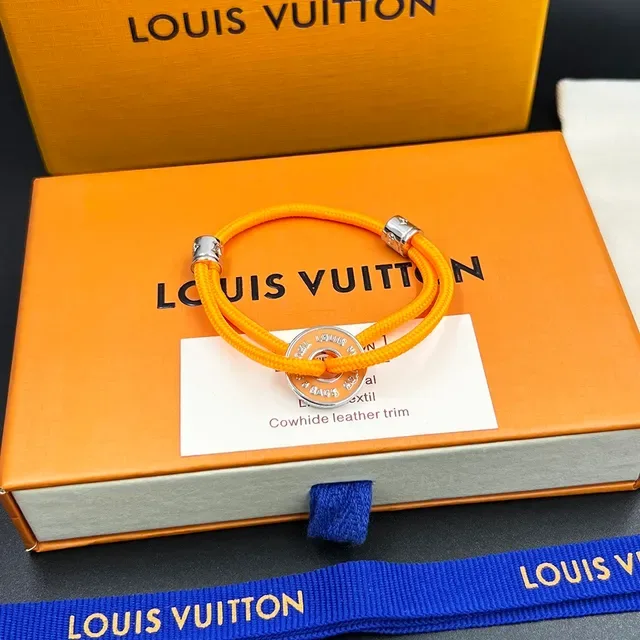 Louis Vuitton Trunks & Bags Blue Braided Cord Bracelet 6