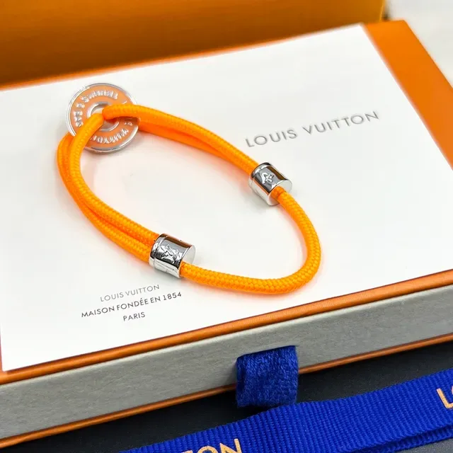 Louis Vuitton Trunks & Bags Blue Braided Cord Bracelet 10