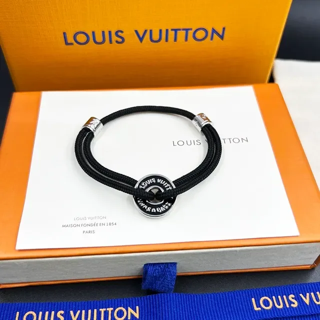 Louis Vuitton Trunks & Bags Blue Braided Cord Bracelet 12