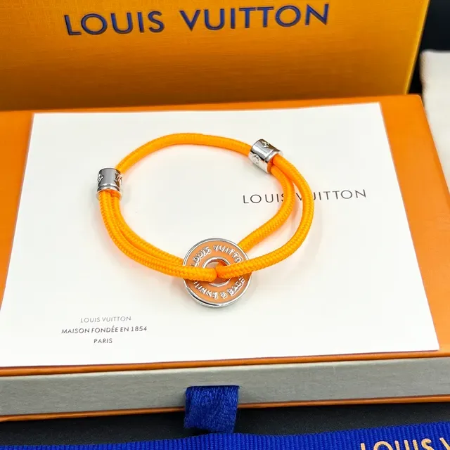 Louis Vuitton Trunks & Bags Blue Braided Cord Bracelet 13
