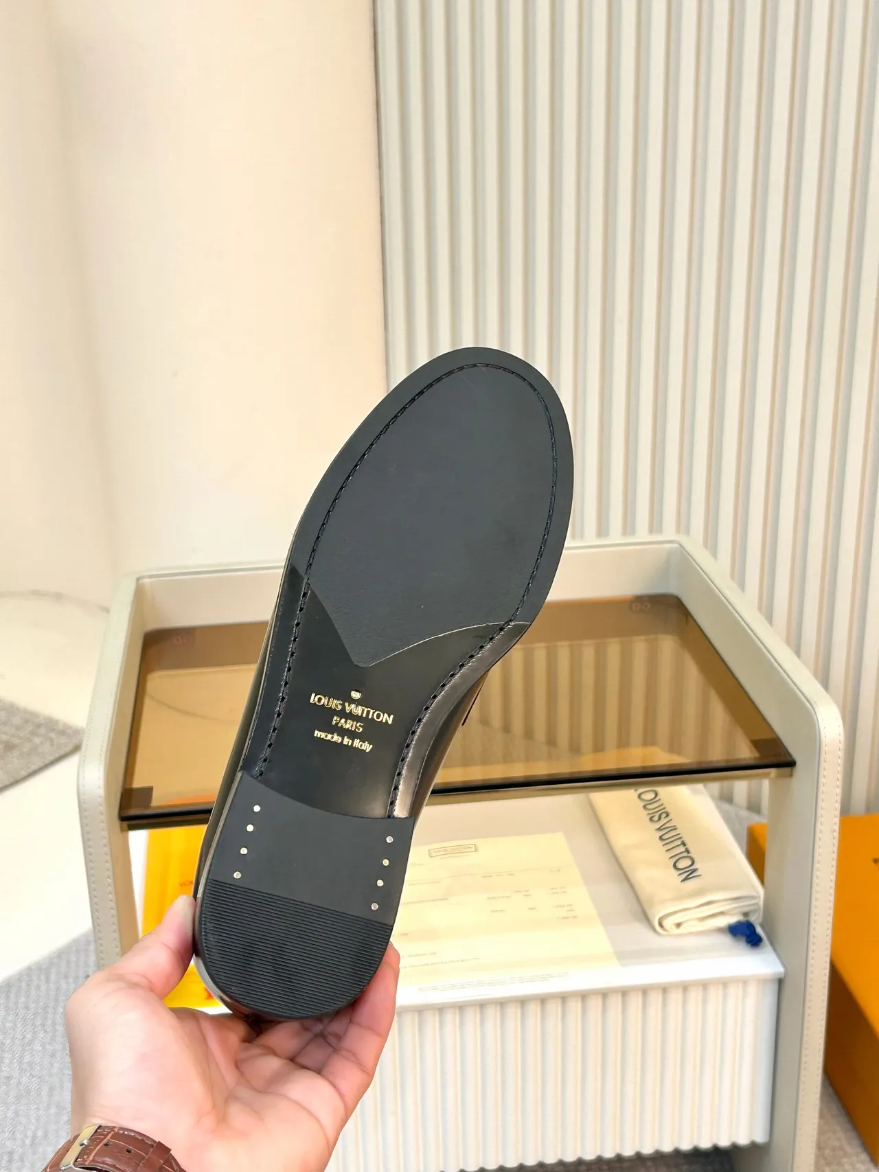 Louis Vuitton Two-Tone Black and White Patent Leather Loafer 2