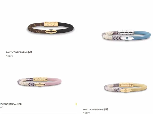 Louis Vuitton Two-Tone Monogram Canvas and Pink Bangle Bracelet 5