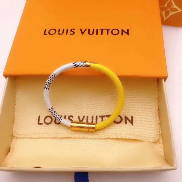 Louis Vuitton Two-Tone Monogram Canvas and Pink Bangle Bracelet 6