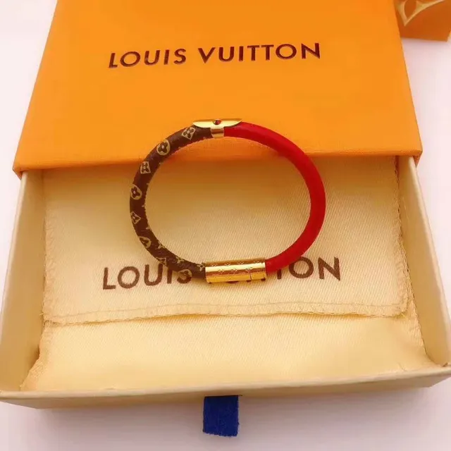 Louis Vuitton Two-Tone Monogram Canvas and Pink Bangle Bracelet 7