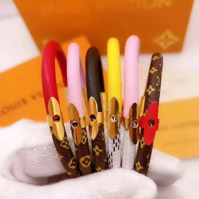 Louis Vuitton Two-Tone Monogram Canvas and Pink Bangle Bracelet 8