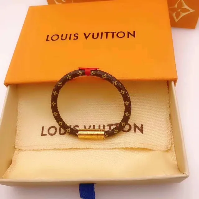 Louis Vuitton Two-Tone Monogram Canvas and Pink Bangle Bracelet 9