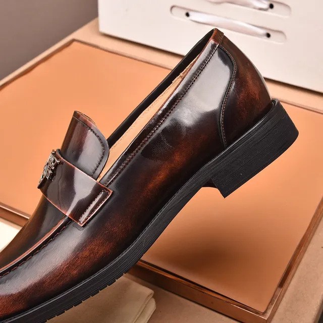 Louis Vuitton Two-Tone Patina Leather Loafers 5