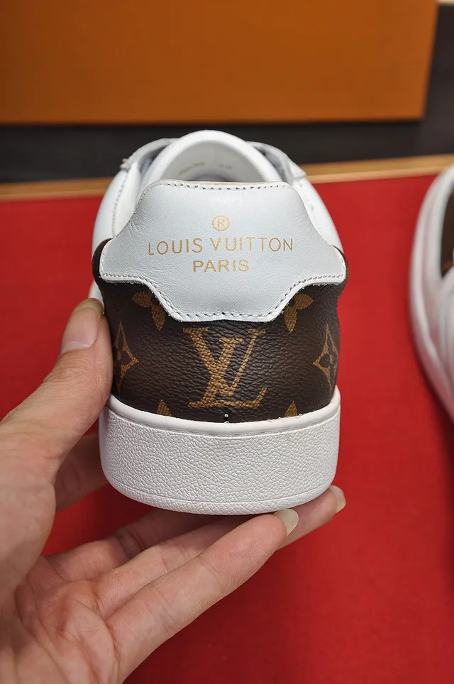 Louis Vuitton White and Brown Monogram Canvas Lifestyle Sneakers 2