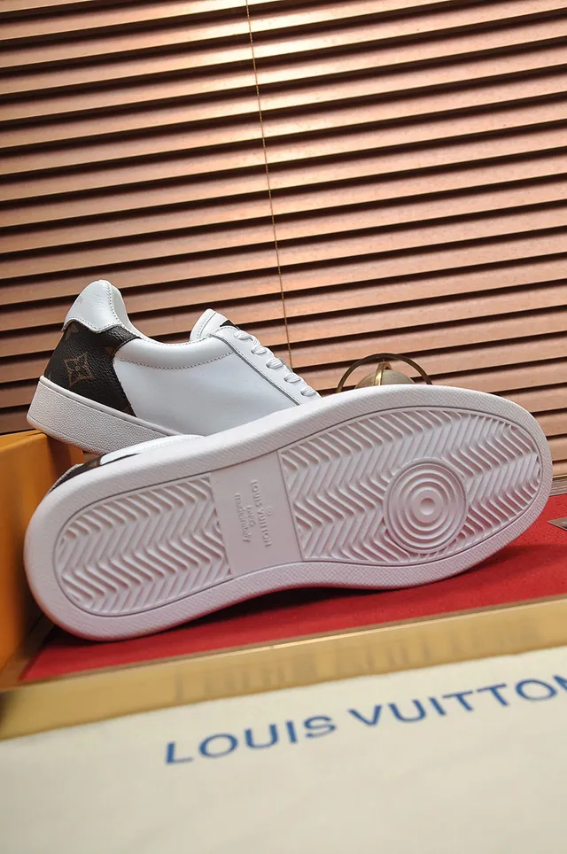 Louis Vuitton White and Brown Monogram Canvas Lifestyle Sneakers 5