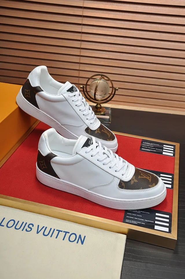 Louis Vuitton White and Brown Monogram Canvas Lifestyle Sneakers 7