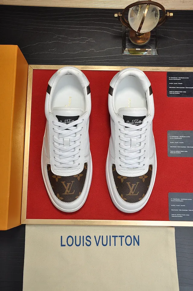 Louis Vuitton White and Brown Monogram Canvas Lifestyle Sneakers 9