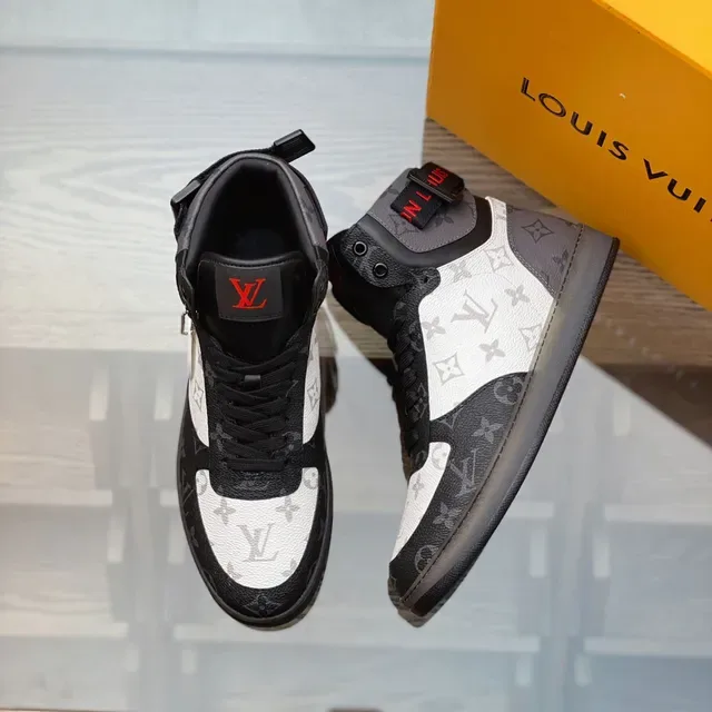 Louis Vuitton أبيض أسود عالي الارتفاع مونوغرام كانفاس لايف ستايل 4