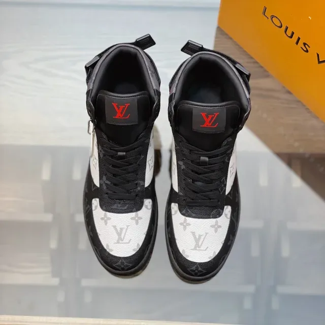 Louis Vuitton أبيض أسود عالي الارتفاع مونوغرام كانفاس لايف ستايل 9