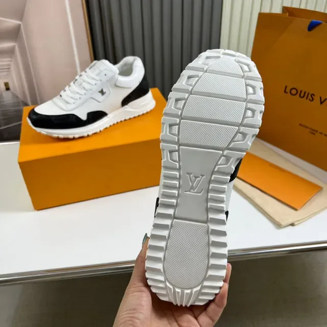 Louis Vuitton White Black Mesh And Monogram Leather Upper Chunky Rubber Sole Lifestyle Sneakers 2