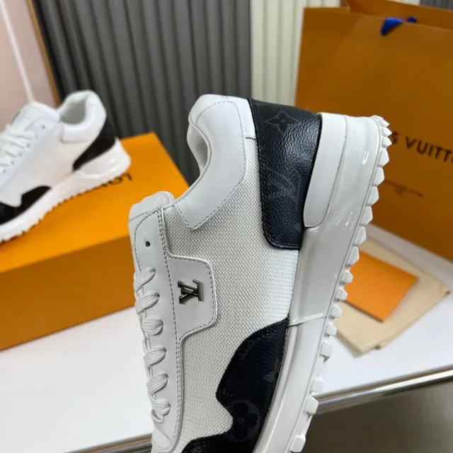 Louis Vuitton White Black Mesh And Monogram Leather Upper Chunky Rubber Sole Lifestyle Sneakers 3
