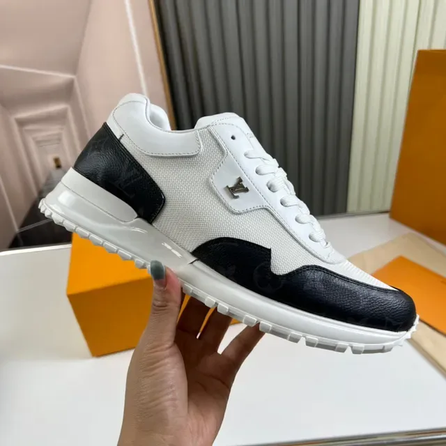 Louis Vuitton White Black Mesh And Monogram Leather Upper Chunky Rubber Sole Lifestyle Sneakers 4