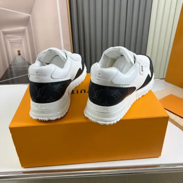 Louis Vuitton White Black Mesh And Monogram Leather Upper Chunky Rubber Sole Lifestyle Sneakers 6