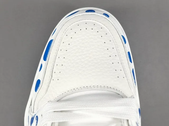 Louis Vuitton White Blue Leather Upper Polka-Dot Print Lifestyle Sneakers 10