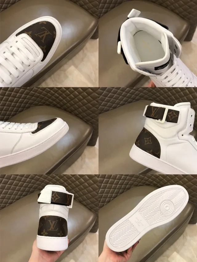 Louis Vuitton White Brown High-Top Monogram Canvas Accent Lifestyle Sneakers 2