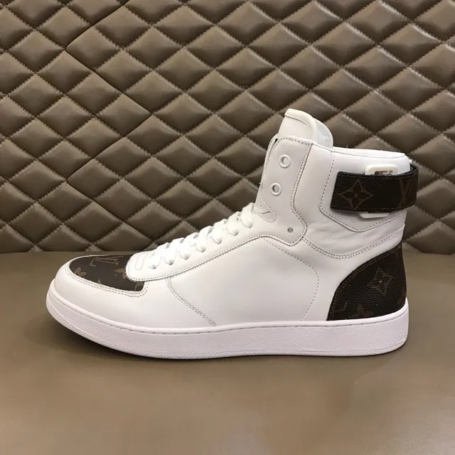 Louis Vuitton White Brown High-Top Monogram Canvas Accent Lifestyle Sneakers 5
