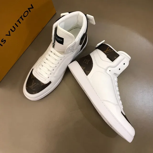 Louis Vuitton White Brown High-Top Monogram Canvas Accent Lifestyle Sneakers 7