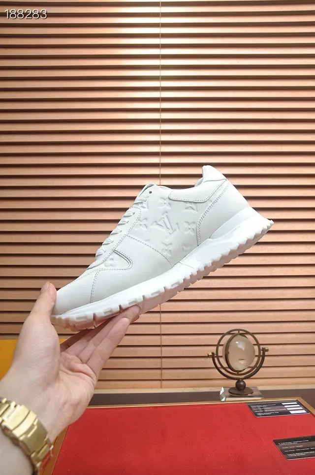 Louis Vuitton White Embossed Monogram Leather Clean Low-Top Lifestyle Sneakers 6