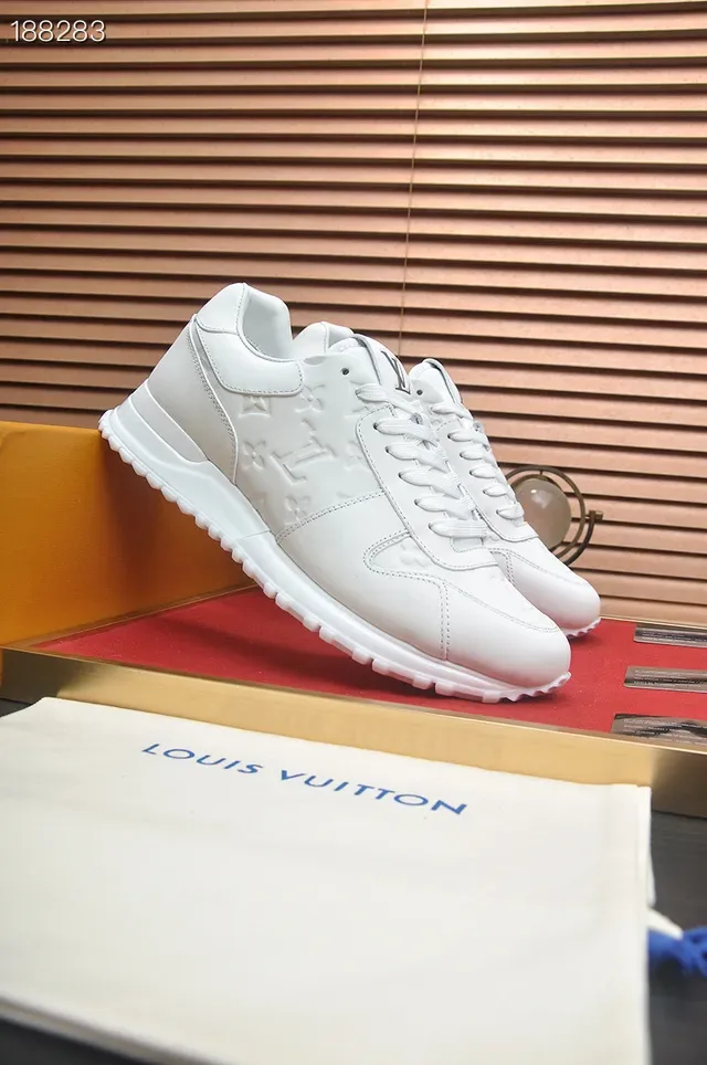 Louis Vuitton White Embossed Monogram Leather Clean Low-Top Lifestyle Sneakers 8