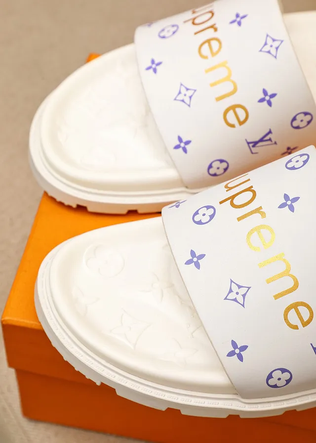 Louis Vuitton x Supreme Monogram Slide Slippers 7