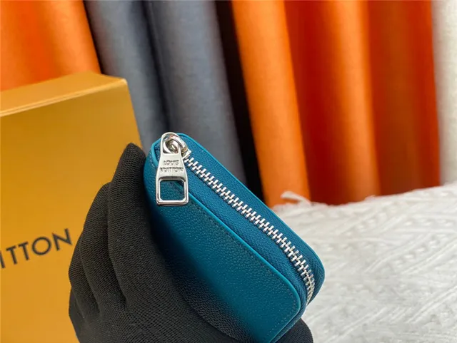 Louis Vuitton Zippy Wallet Orange Pebbled Leather Long Wallet 15