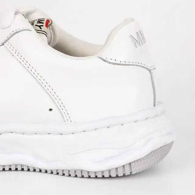 Maison Margiela White Gray Leather Perforated Toe Lifestyle Sneakers 4