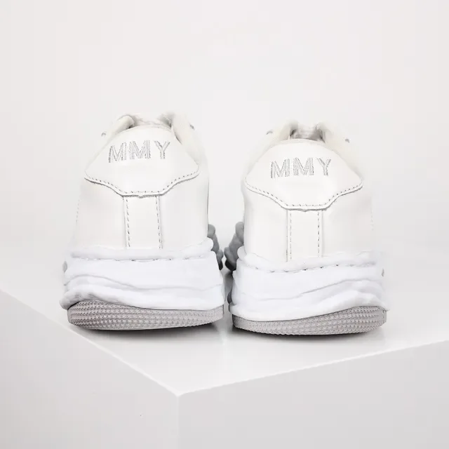 Maison Margiela White Gray Leather Perforated Toe Lifestyle Sneakers 8