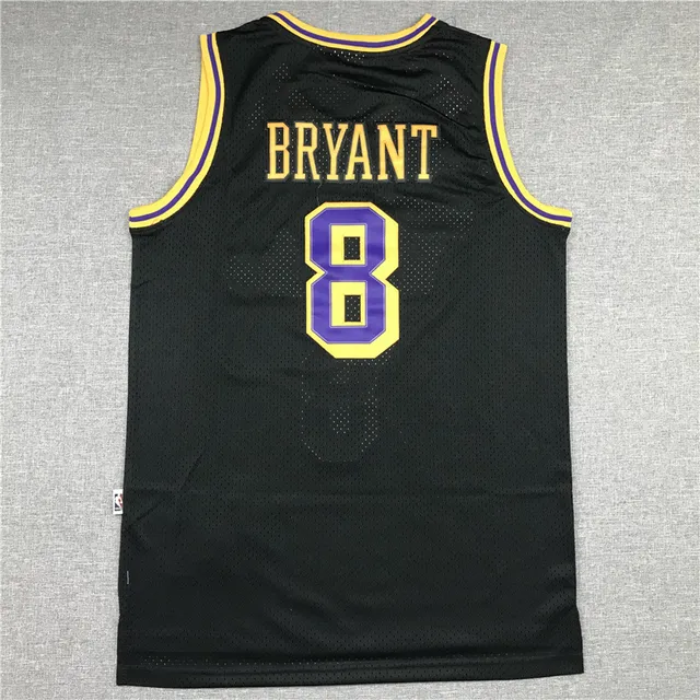Mitchell & Ness Hardwood Classics 1996-97 Los Angeles Black Purple Yellow Jersey 2