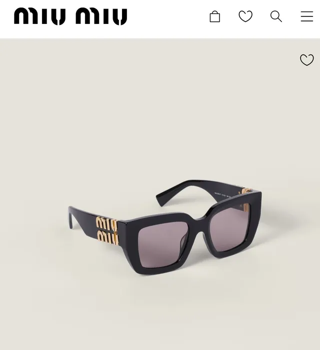Miu Miu Black Gold Oversized Square Frame Angular Cutout Corners Sunglasses 1