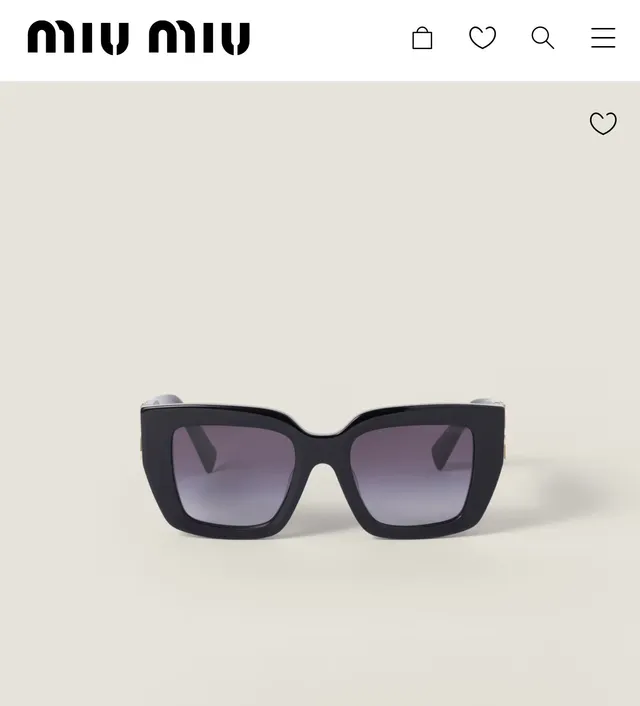 Miu Miu Black Gold Oversized Square Frame Angular Cutout Corners Sunglasses 6