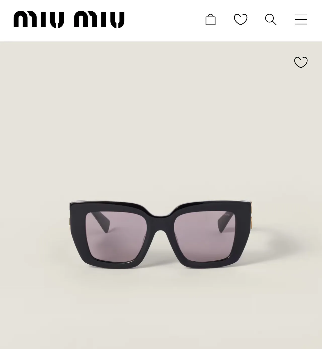 Miu Miu Black Gold Oversized Square Frame Angular Cutout Corners Sunglasses 7
