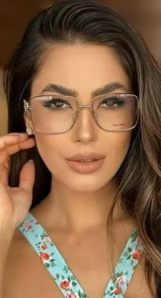 Miu Miu Gold Brown Rectangular Metal Frame Double-M Hinge Detail Optical Glasses 4