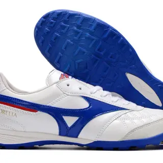 Mizuno Morelia White Blue Red Indoor Soccer Shoes