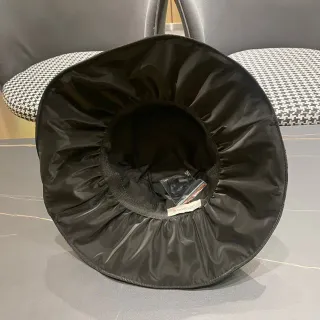 Moncler Black Wide-Brimmed Soft Nylon Bucket Hat