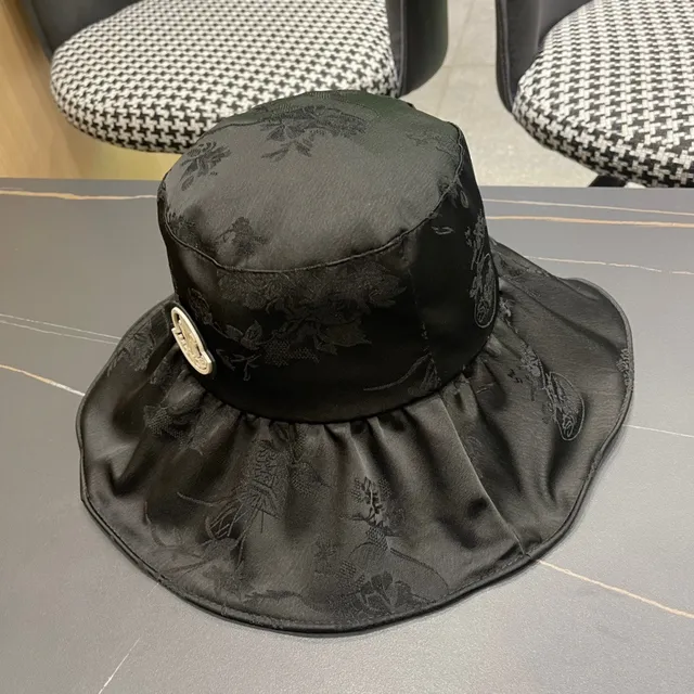 Moncler Black Wide-Brimmed Soft Nylon Bucket Hat 3