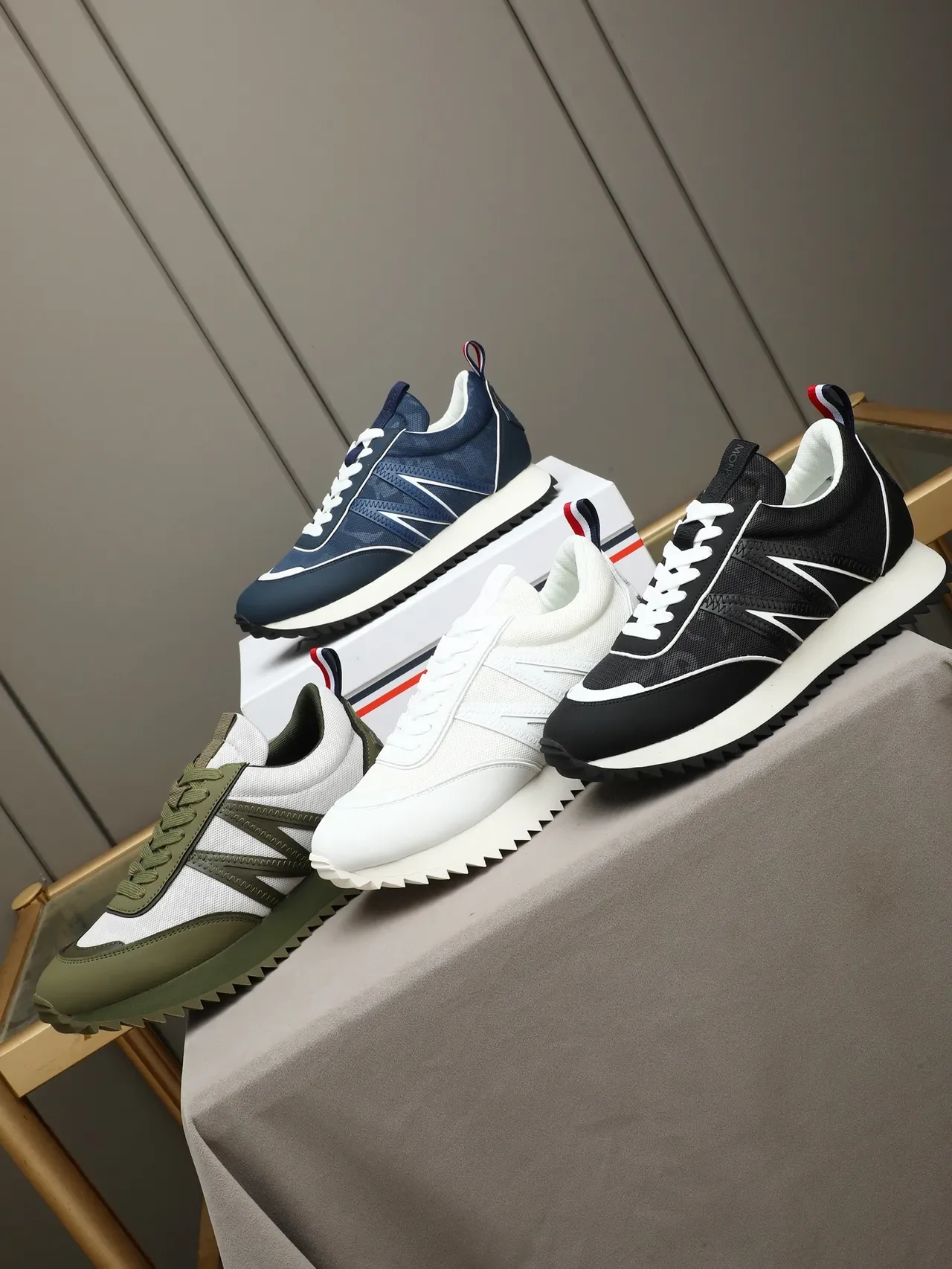 Moncler Olive and White Two-Tone Lifestyle Sneaker 2