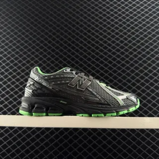 New Balance 1906R Chaussures de course noires et vert néon