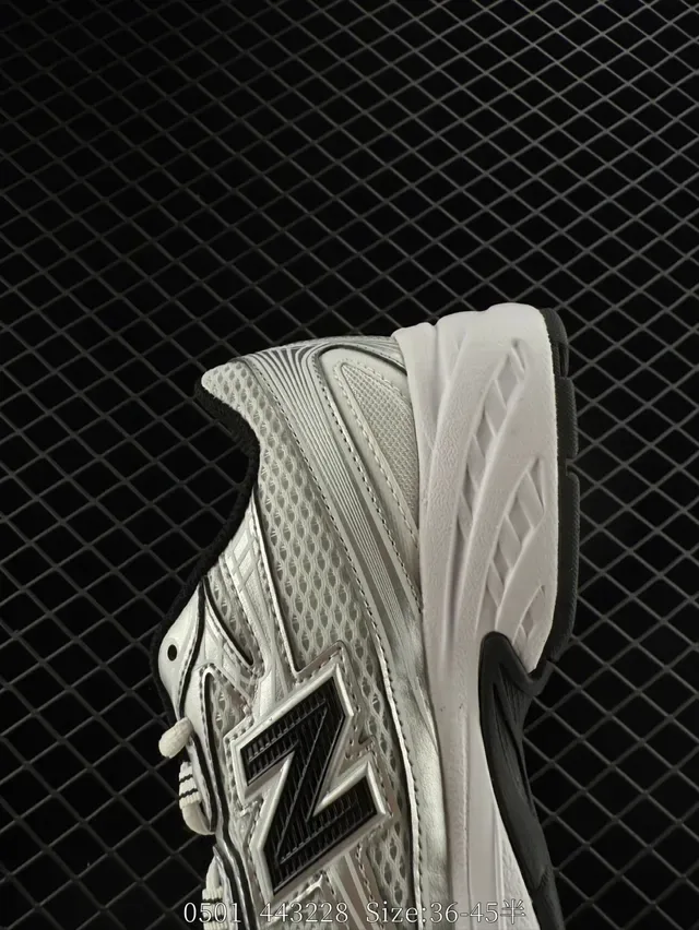 New Balance 740 Silver and Black Lifestyle Sneakers 4