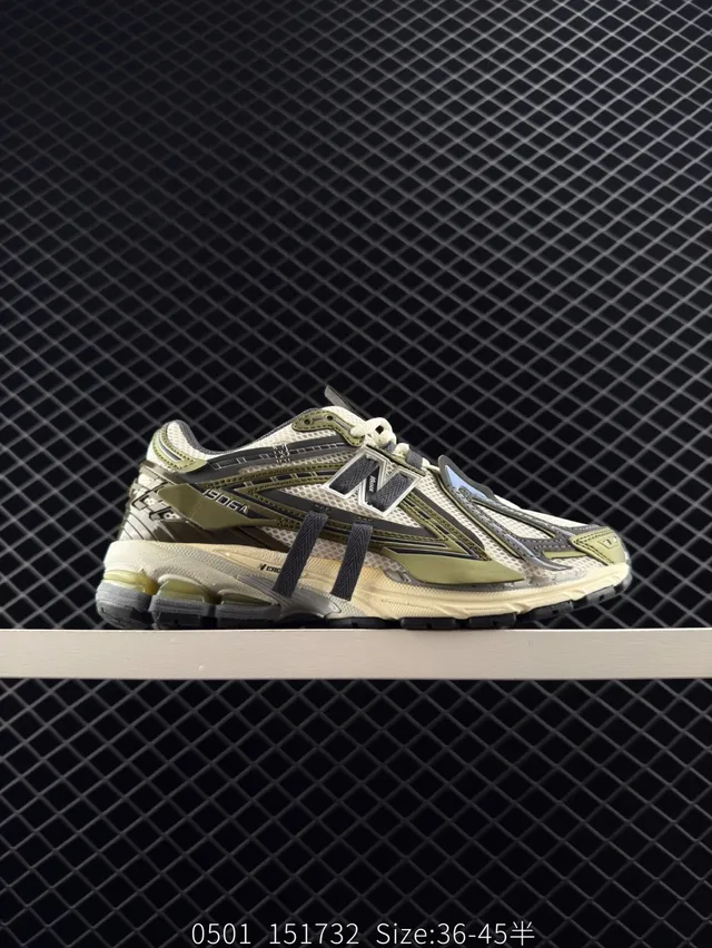 New Balance 906 Olive Beige حذاء رياضي سميك القدمين 4