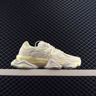 New Balance 9060 Beige and Pale Yellow Chunky Sneakers