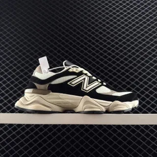 New Balance 9060 Black Beige Chunky Sneakers