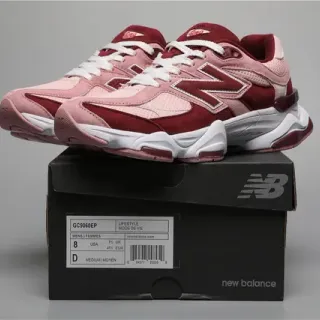 New Balance 9060 Burgundy and Pink Lifestyle Sneakers